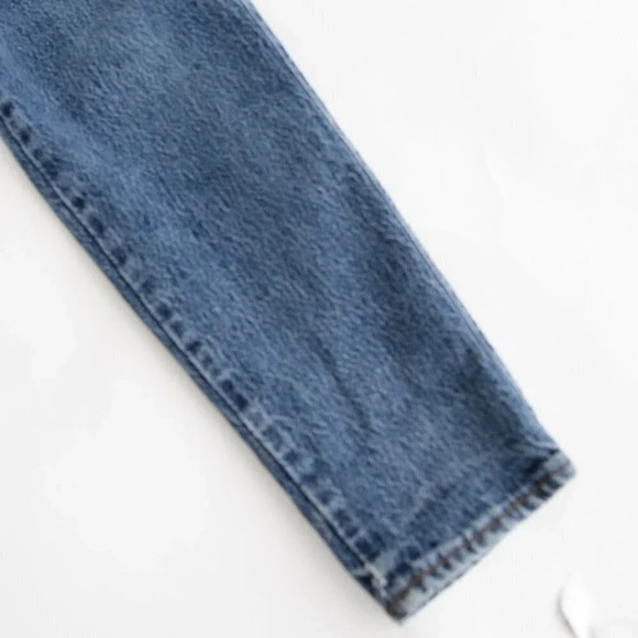 Vintage Levi's Orange  Tag Dark Wash Tapered Denim Jeans 12 made in U.S.A. - Picture 4 of 14